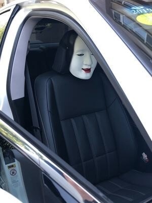 汽车鬼脸头枕 副k驾驶鬼脸吓人恐怖车用鬼脸面具人脸用品头枕座.