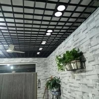 方格吊顶天花网栅吊铝格格板装饰栏空格镂建v材铁艺铝合金水