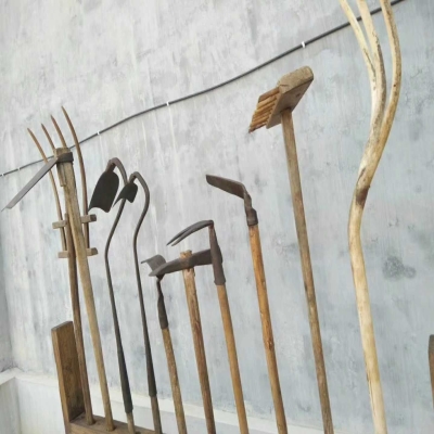 旧旧老物件耙怀j农具农耕工具老木叉木老木掀锄头镐头农家院摆件