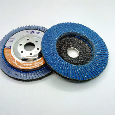 三超锆刚玉百叶片网格抛光片v4寸平面砂布轮75铁盖不锈钢打磨10.