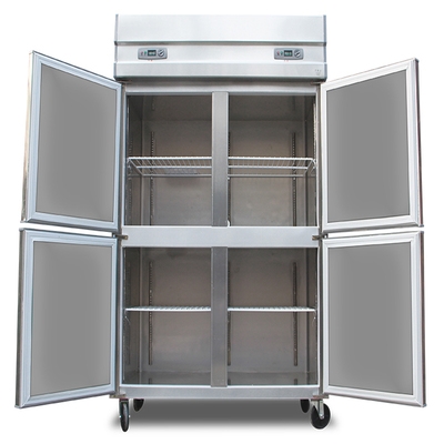 藏门用箱商冰厨j房双温冷四冷冻保鲜柜立式不锈钢海鲜厨房柜特价