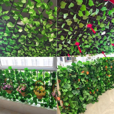 k吊顶塑料绿叶拉花藤条店叶常青b藤房顶装饰室绿植假内缠绕装修树