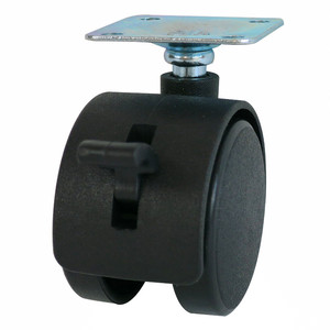 滑轮轮子花架办公具配件静音小螺杆家桌万向柜子推车移动滚轮2寸