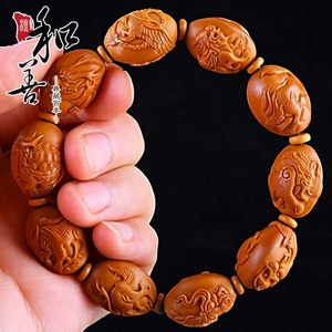 高档龙生九子各有所好和善橄榄核核雕文玩手串雕刻手串手链橄榄核