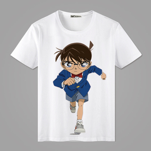 名侦探柯南t恤短袖衣服男女情侣动漫周边灰原衰工藤新一怪盗基