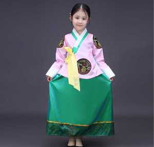 高档高档正品儿童韩服礼服六一民族朝鲜族服装古装演出服女童舞蹈