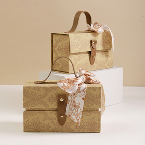 新款高定结婚喜糖盒优雅丝巾礼品盒创意简约伴手礼盒婚宴回礼轻奢