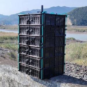 养殖笼海虾喂食蟹笼龙虾海水养殖箱新h型透气盒子螃蟹小型水产品