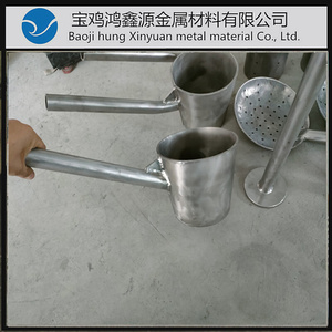 定制钛合金铸造料勺 纯钛化工耐腐蚀物料勺 不沾锡钛勺工业酸液勺