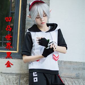 现货凹凸世界金cos凹凸世界主角金cos服黑金性转cors日常服假发co
