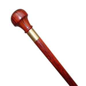 正品圆头拐杖小叶紫檀手仗文明棍登山超细实木老年人徒步枴扙年轻