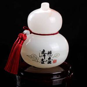 高档适合送男医生的礼物感谢医生纪念品悬壶济世玉石葫芦诊所摆件