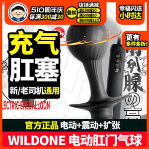 日本WILDONE后庭电动肛门气球充气扩张震动肛塞男女通用按摩器