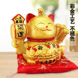 摆件陶瓷摇手发财招财猫店铺开业礼品金色电动特大号存钱储蓄罐
