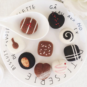 羊毛毡戳戳乐材料包和风蛋糕甜品寿司巧克力礼盒diy手工