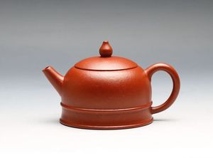 宜兴紫砂壶 芦银霞《佛铃》原矿梨皮朱泥 170cc