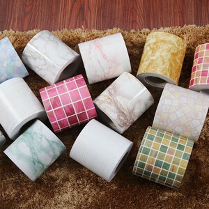 封边自粘墙纸腰线踢脚贴纸防水客厅立体墙墙线贴条