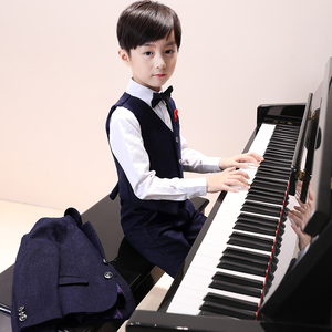儿童西装套装男童花童礼服钢琴演出服韩版男孩西服加厚呢子秋冬款