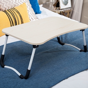 黑色床上桌子.多功能桌坐地上用的小桌子床头桌下铺卡槽折叠桌