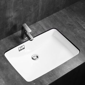 陶瓷台下盆洗脸盆浴室柜嵌入式长方形椭圆形洗手盆卫生间家用小