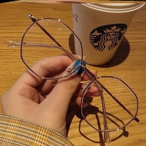 八边形眼镜框男士潮流散光有度可配超轻新款复古多边形半框学生