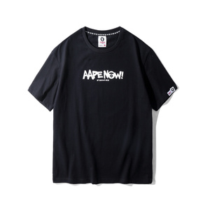 popaape旗舰店天猫pop aape欧美潮牌 余文乐同款海浪月亮半袖 男女