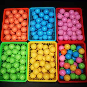 梁二大炮子弹乐园25mm球球神射手火箭炮弹珠机实心彩色塑料弹珠