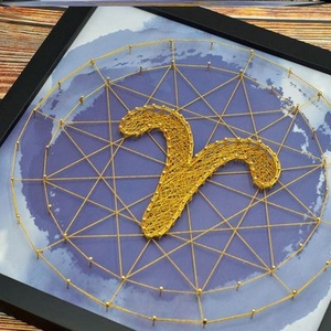 钉子画diy图钉画星座送女友手工弦丝绳子生日情人节情侣款学生