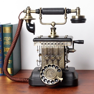 高档派拉蒙1923仿古电话机旋转拨盘老式固话座机古典宫廷欧式金属