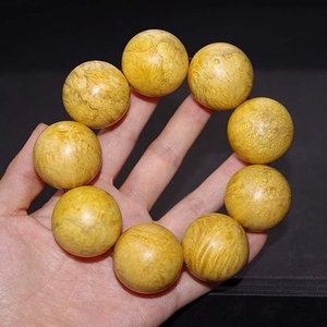 小叶黄杨木瘤疤手串念珠瘿瘤3.0黄杨爆满瘤收藏级男女手链工艺品