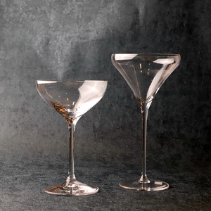 高档典鸡尾酒杯 蝶形香槟杯进口水晶高脚马天尼杯 飞碟杯 古
