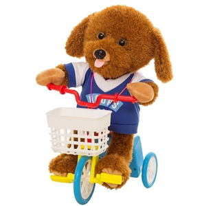 儿童电动毛绒玩具狗狗会唱歌的小毛驴玩具小猪会骑车的猴子男孩