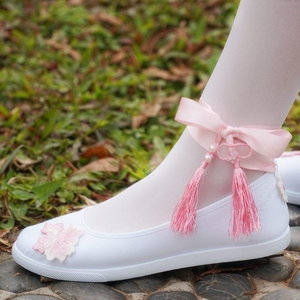 zm童鞋旗舰店天猫zm女童公主鞋夏季儿童鞋子高跟粉色汉服鞋小女孩软