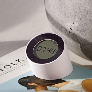 北欧卡牌杂货铺 闹钟翻转充电简约家居天天多功能调光小夜灯