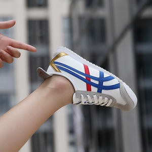 高档戈力虎鬼家休闲鞋板鞋男女情侣鞋懒人鞋小白鞋系带0511