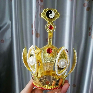 道教用品道冠莲花冠太极莲花冠莲花道帽道士冠头冠道士帽道家用品