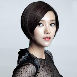 假发女短发偏分波波头蓬松自然短直发侧分网红bobo真人发丝全头套