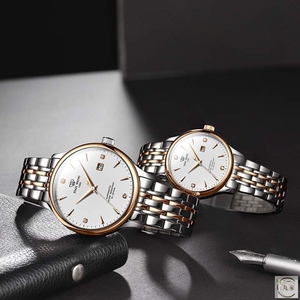 天王情侣手表防水机械腕表
