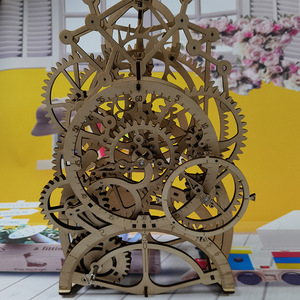 新款木质机械齿轮之械手工传动模型玩具时之恒钟摆创意礼物2020