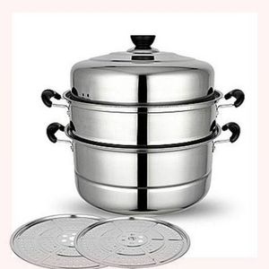 真锅馒头学生蒸锅蒸鱼电器笼屉小号包子煤气炉两层平底锅304锅.