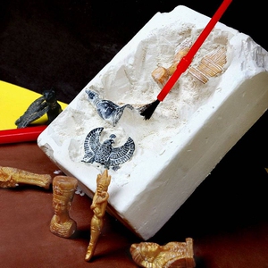 幼儿童古埃及木乃伊模型考古挖掘寻宝石挖金矿益智玩具