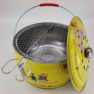 取暖炉圆形进宅烧炭烤饼肉夹馍烧烤炉农村入伙柴火炉入宅炭火.