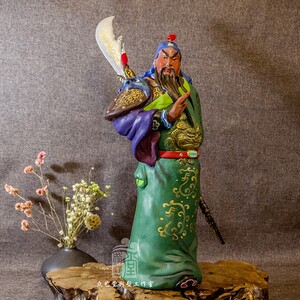 武财神关公佛像供奉摆件天津泥人张中国风关羽招财镇宅开业礼品