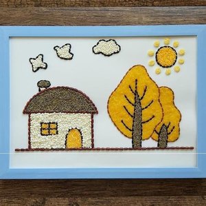正正8088淘宝儿童diy贴贴画五谷杂粮豆豆粘贴幼儿园diy手工制作作业