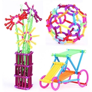 拼图组装周岁塑料女孩智力开发儿童拼装积木棒条益智棍条小棒男孩