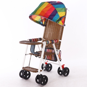 宝宝婴儿车夏凉推车竹子车儿童编织竹藤编推车竹编竹篮车轻便遛