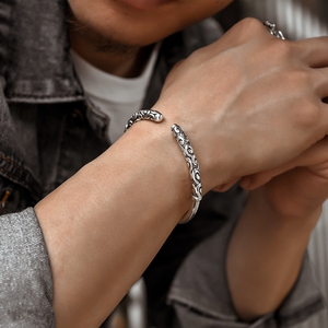 罗泰老银匠男士银手镯