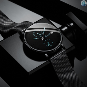 超薄瑞士十大虫洞概念手表男士学生潮流防水夜光机械电子石英