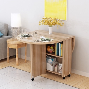 圆形折叠餐桌靠墙8人