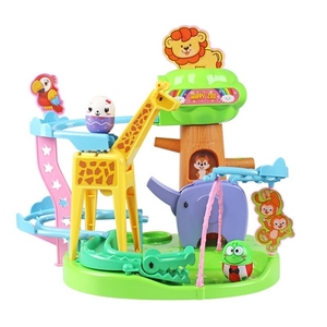 成人儿童玩具.减压我要买动物园不倒翁滑梯早教长颈鹿大冒险轨道